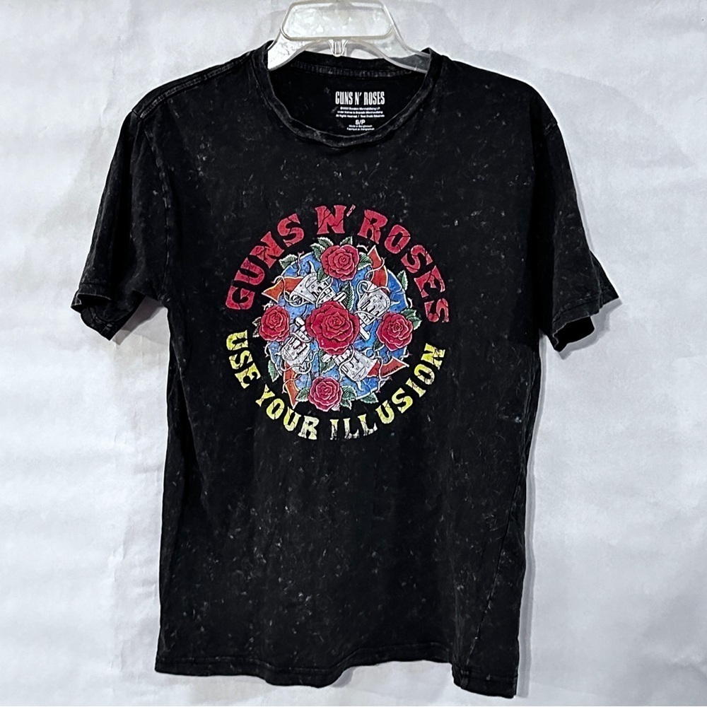 Guns N' Roses Black Graphic Rock and Roll T-Shirt